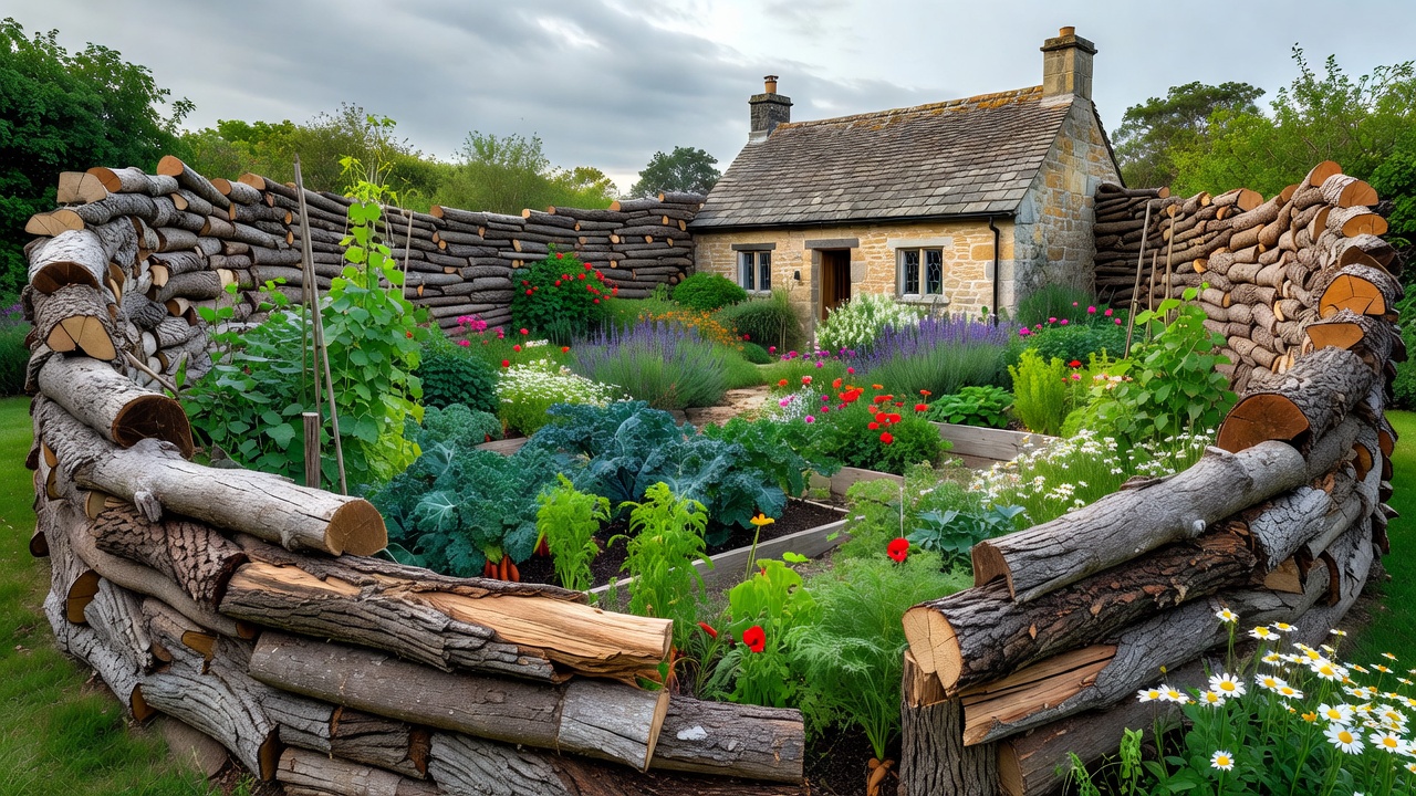 Bark's Contribution to Natural Windbreaks Shaping Isolated Cottage Garden Layouts