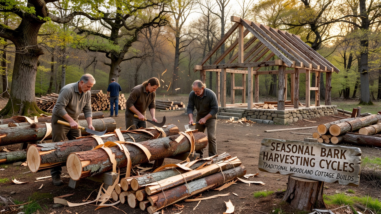 Seasonal Bark Harvesting Cycles in Traditional Woodland Cottage Builds
